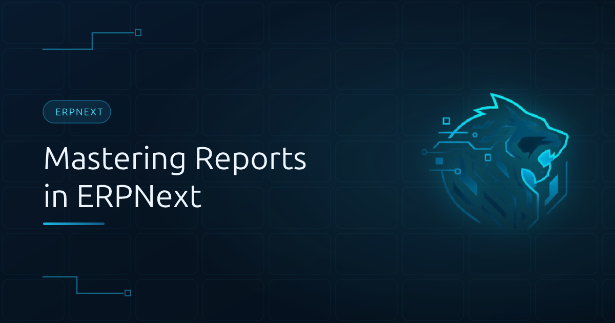 Mastering Reports in ERPNext